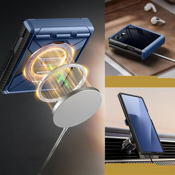 Tongate MECH case with MagSafe for Samsung Galaxy Z Flip 7, blue