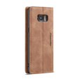 CASEME case for Samsung Galaxy S8, Leather Wallet Case, brown