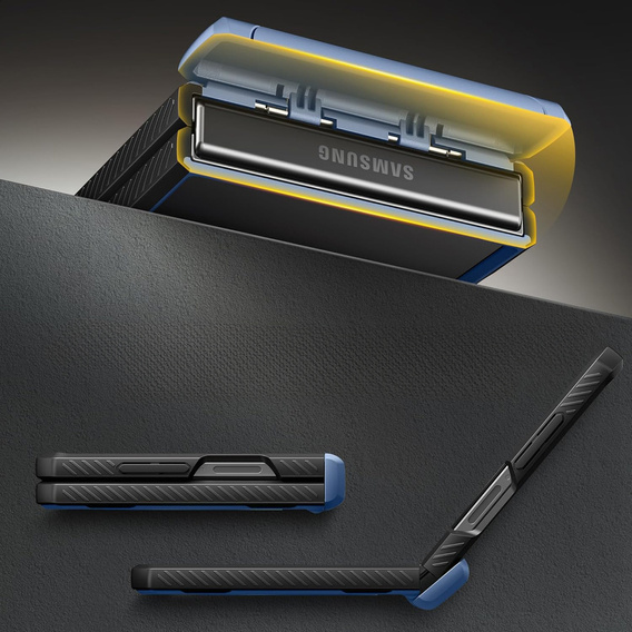 Tongate MECH case with MagSafe for Samsung Galaxy Z Flip 7, blue