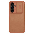 NILLKIN flip case for Samsung Galaxy A56, CamShield Qin Pro, leather, brown
