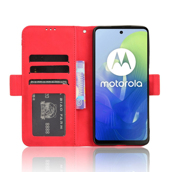 Flip case for Motorola Moto G24 / G24 Power / G04, Card Slot, red