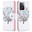 Flip case for OPPO A57 / A57s, Wallet, colorful tree, white