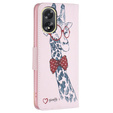 Flip case for Oppo A38 4G / Oppo A18 4G, Wallet, Giraffe pink