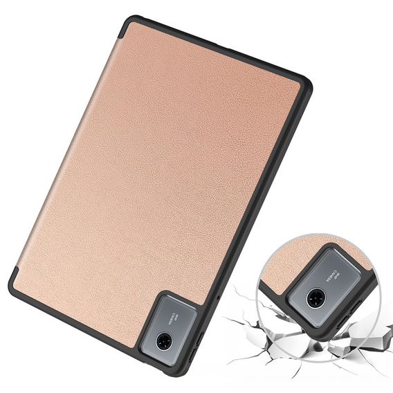 Case for Lenovo Idea Tab 11" 2025 TB336FU TB336ZU, stand, Smartcase with stylus holder, rose gold