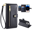 Flip case for iPhone 14 Pro Max, Wallet Zipper Pocket, black