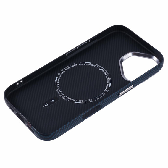MagSafe's iPhone 16 Plus Case, Carbon Fiber, black / blue