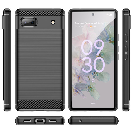 Case for Google Pixel 6A, Carbon, black