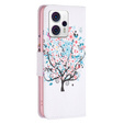Flip case for Motorola Moto G53 5G / G23 / G13, Wallet, colorful tree, white