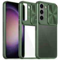 Case for Samsung Galaxy S23 Plus, Slide Camera, green