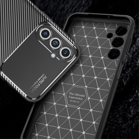 Case for Samsung Galaxy M34, Carbon Gel, black