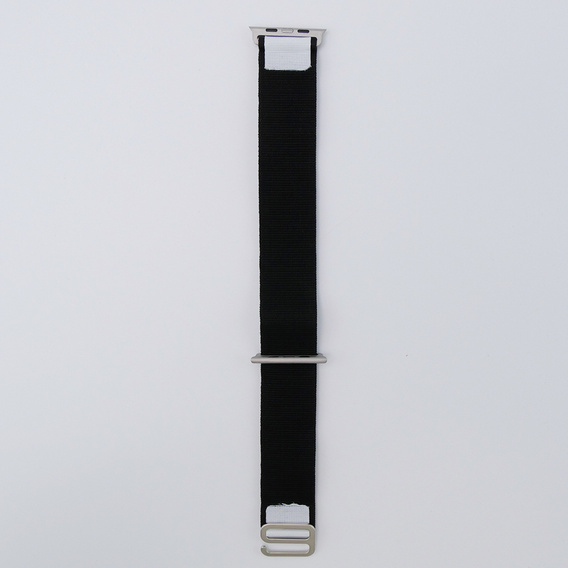 Nylon Strap for Apple Watch 1/2/3/4/5/6/7/8/SE/ULTRA 42/44/45/49mm, Black / White