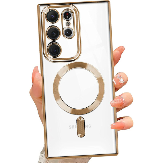 Case for Samsung Galaxy S23 Ultra, MagSafe Hybrid, gold