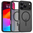 Matt Case for iPhone 17 Pro Max, for MagSafe, translucent black