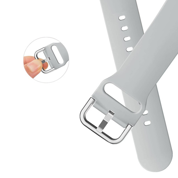 Silicone strap for Apple Watch 1/2/3/4/5/6/7/8/SE/ULTRA 42/44/45/49mm - Light Grey