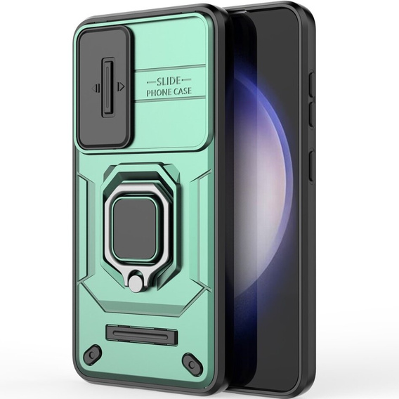 Case for Samsung Galaxy S24, KickStand Camera Lens, green