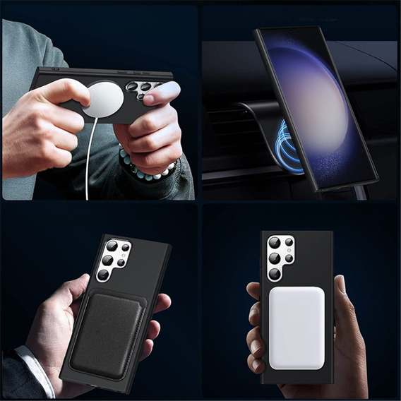 Case for Samsung Galaxy S23 Ultra, Silicone MagSafe, black