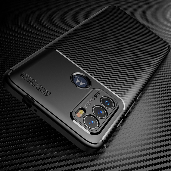 Case for Motorola Moto G60, Carbon Gel, black