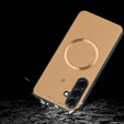 Case for Samsung Galaxy A56 5G, Leather Hybrid MagSafe, gold
