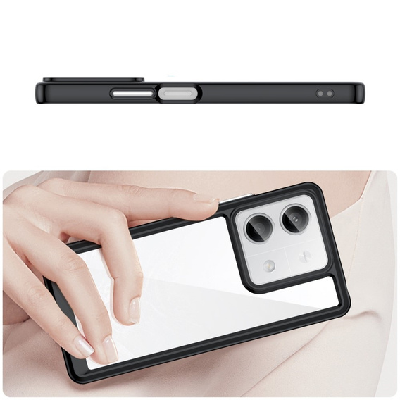 Case for Xiaomi Redmi Note 13 5G, Fusion Hybrid, transparent / black