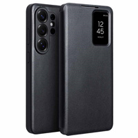 Qialino View Window leather flip case for Samsung Galaxy S26 Ultra, black