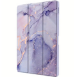 Case for iPad 10.9" 2022 (10 gen.), Smartcase Hybrid, with stylus space, Marble purple