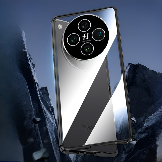 Case for Oppo Find X8 Pro, Magnetic Dual Glass, black