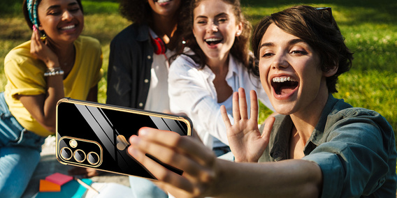 Case for Samsung Galaxy A56, Electro heart, black + Glass 9H