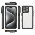 IP68 Waterproof Case for iPhone 16 Pro, black