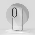 Case for Oppo A60, Fusion Hybrid, transparent / black
