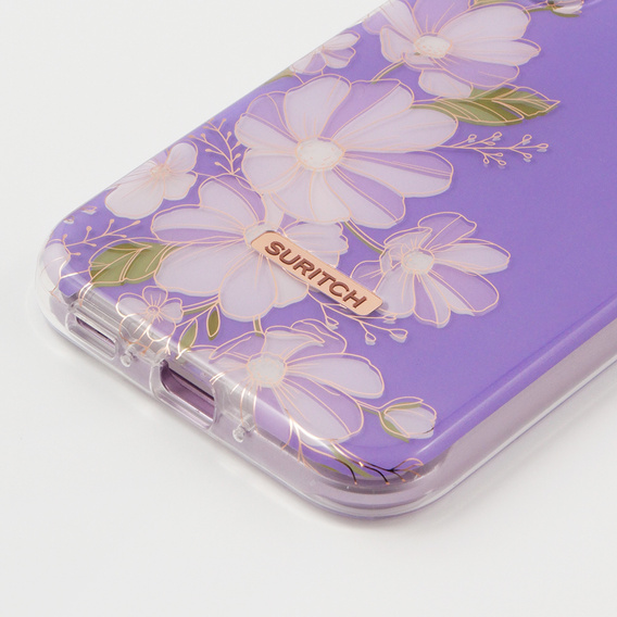Case for Samsung Galaxy A54 5G, Suritch Full Body Flowers, purple