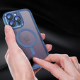 Case for iPhone 15 Pro, ERBORD Impact Guard, MagSafe, blue