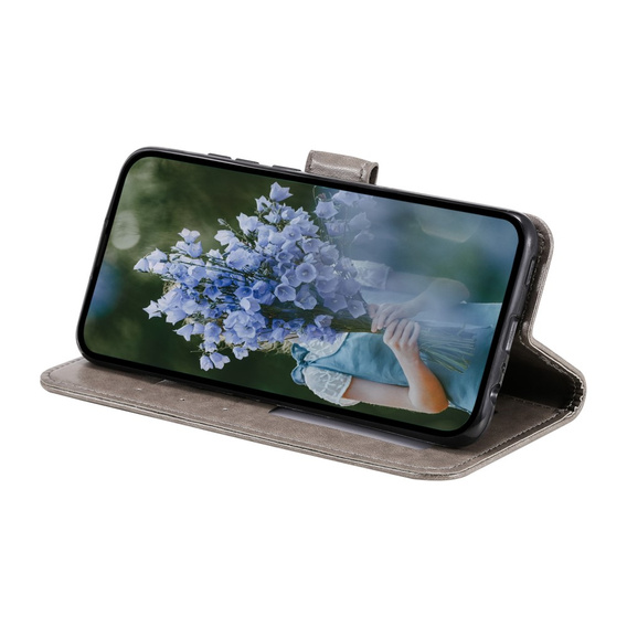 Flip case for Xiaomi Redmi Note 13 Pro+, Mandala, grey