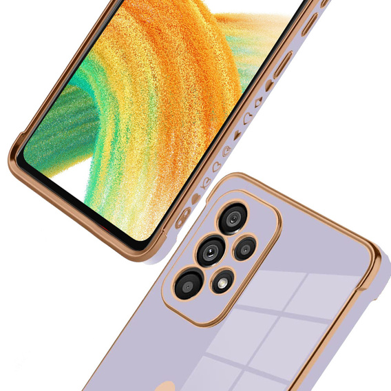 Case for Samsung Galaxy A33 5G, Electro heart, purple