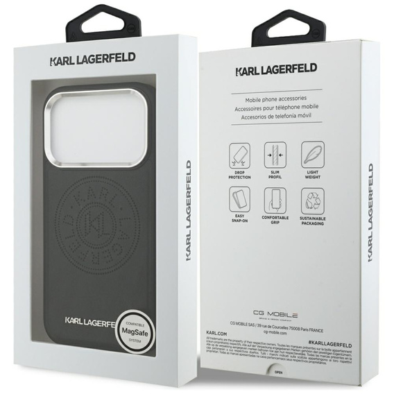 Karl Lagerfeld Point & Metal Logo MagSafe Case for iPhone 17 Pro Max