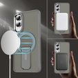 Case for Samsung Galaxy S25 Edge, Kickstand Matt Case, for MagSafe, titanium grey