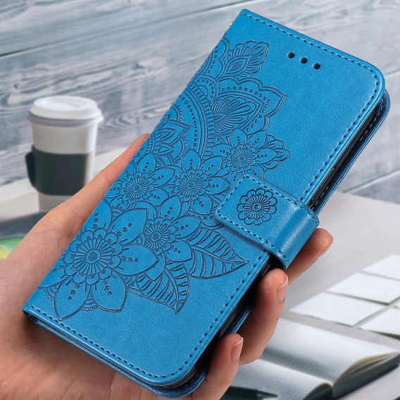 Flip case for Samsung Galaxy A54 5G, Mandala Flower, blue