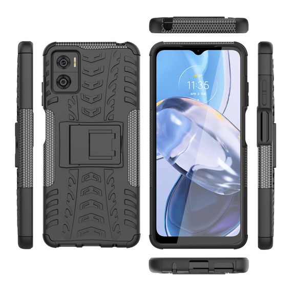 Case for Motorola Moto E22 / E22i, Tire Armor, black
