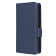Flip case for Cat S75 5G, Wallet Litchi Magnet, dark blue