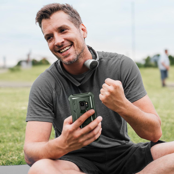 Armored case for Samsung Galaxy S9, Dexnor Full Body, green