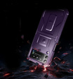 Armored Case for Samsung Galaxy Z Flip 4 5G, Dexnor Clip Holder, purple