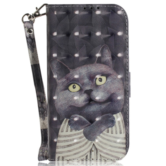 Flip case for Xiaomi Redmi Note 13 Pro 5G, Wallet, Cat grey