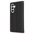 Flip case for Samsung Galaxy S24 FE, Litchi Skin Grain, black