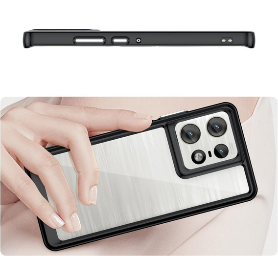 Case for Motorola Edge 50 Pro, Fusion Hybrid, black