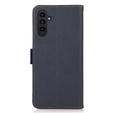 KHAZNEH RFID case for Samsung Galaxy A35 5G, Litchi Texture, blue