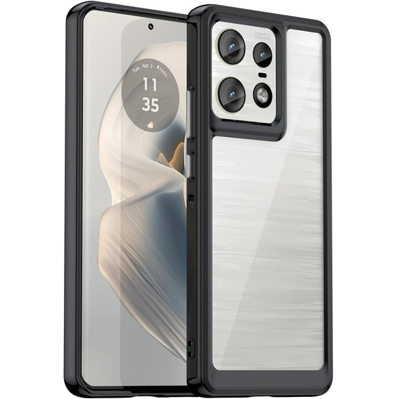 Case for Motorola Edge 50 Pro, Fusion Hybrid, black