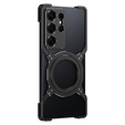 Case for Samsung Galaxy S25 Ultra, Kickstand Bumper, with lens cover, for MagSafe, black / silver