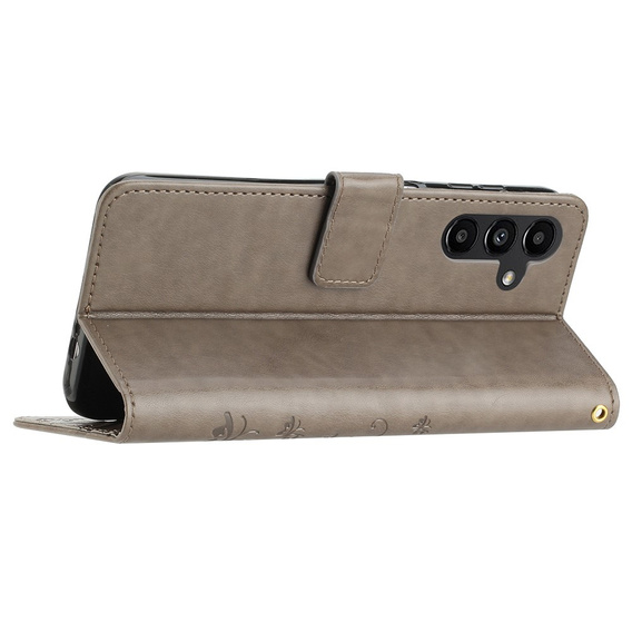 Flip case for Samsung Galaxy S23 FE, Butterfly, grey