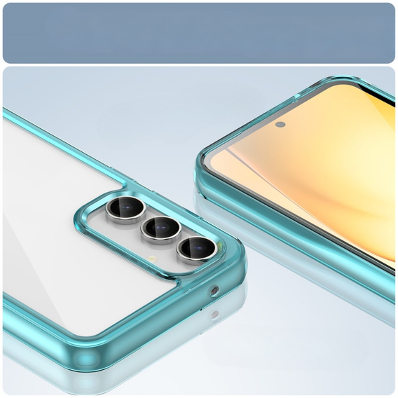 Case for Samsung Galaxy S23 FE, Fusion Hybrid, transparent / blue