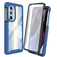Case for Motorola Edge 30 Pro, Shockproof, with film, blue