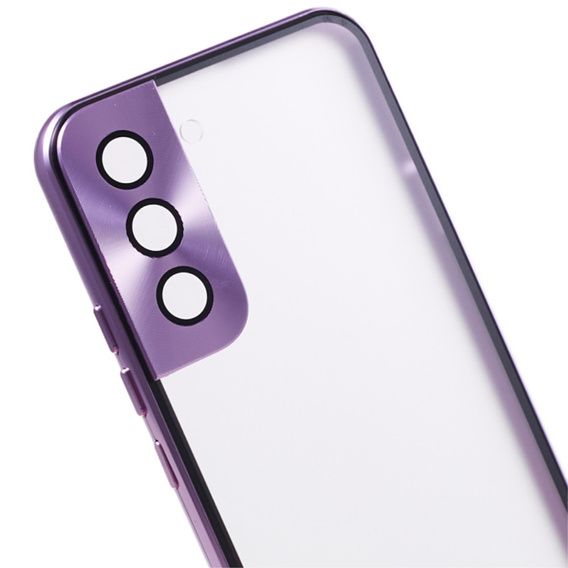 Case for Samsung Galaxy S21, Magnetic Dual Glass, purple